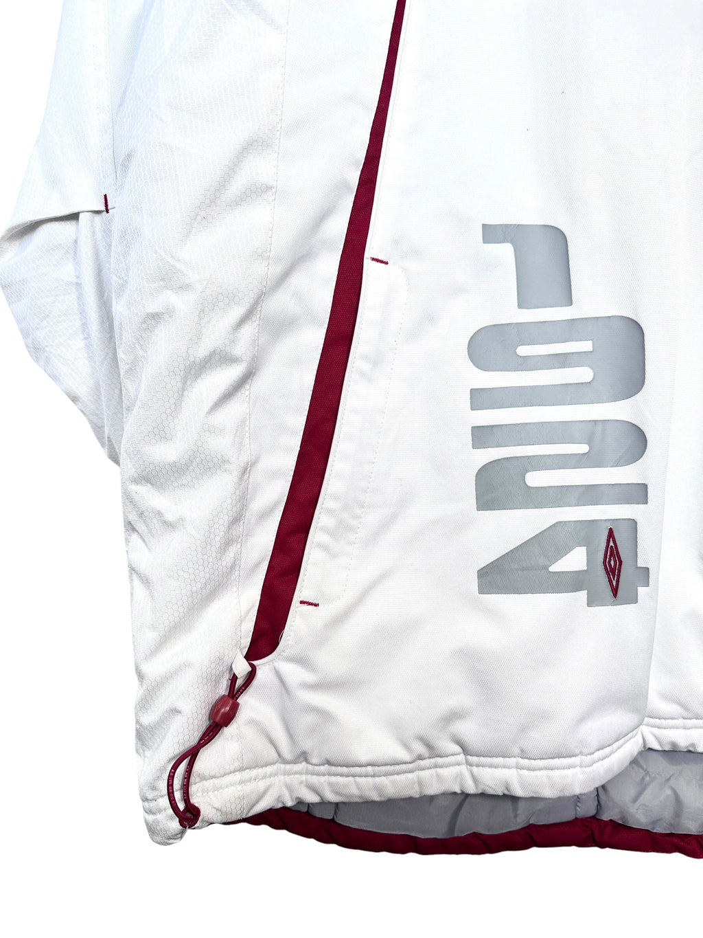 Umbro Vintage White Red Ski Coat