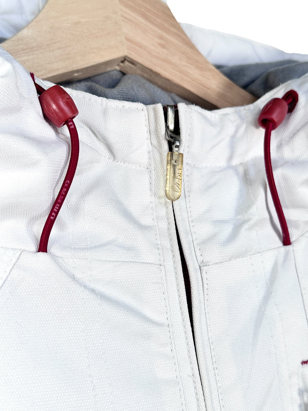 Umbro Vintage White Red Ski Coat