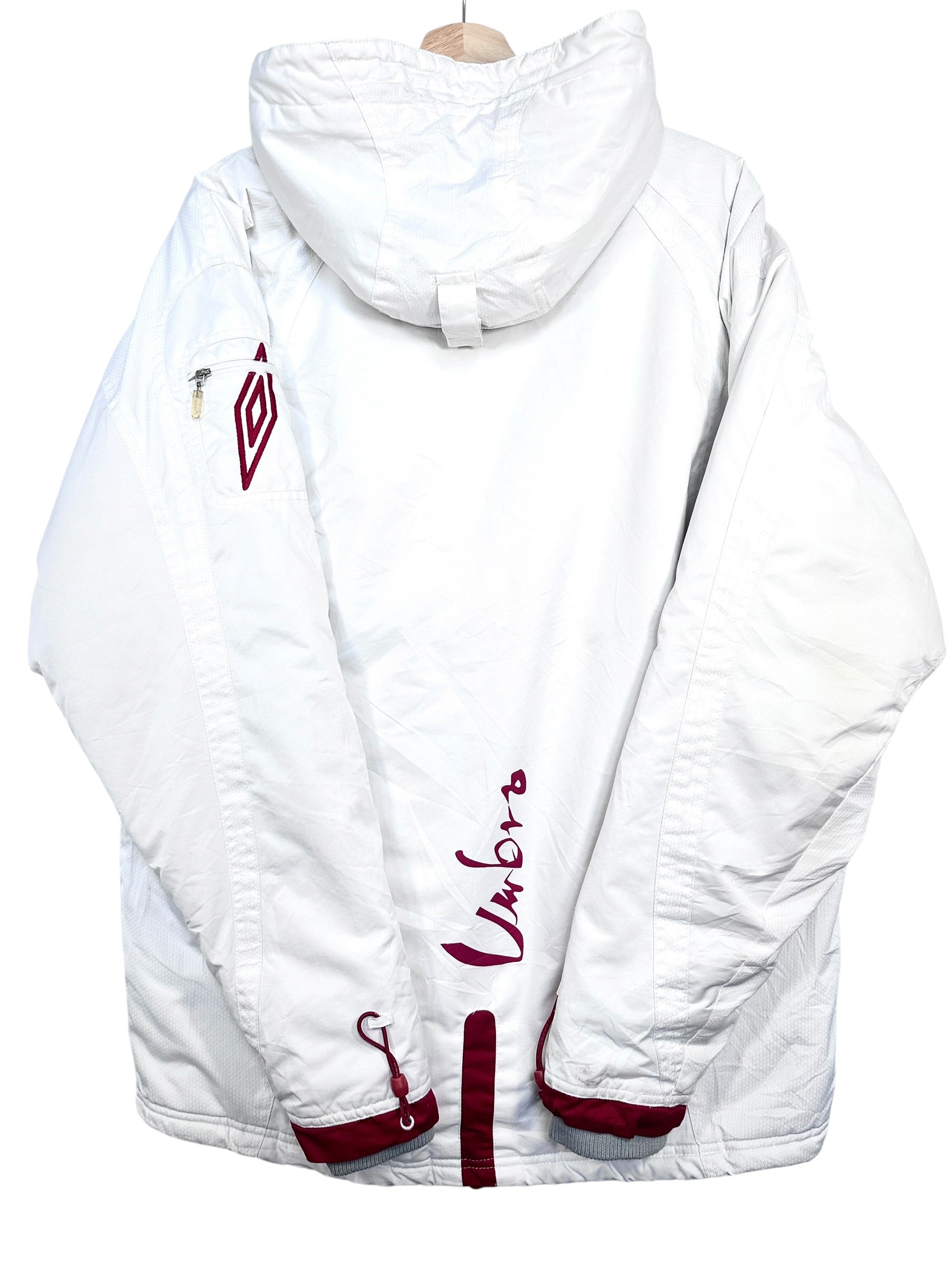 Umbro Vintage White Red Ski Coat