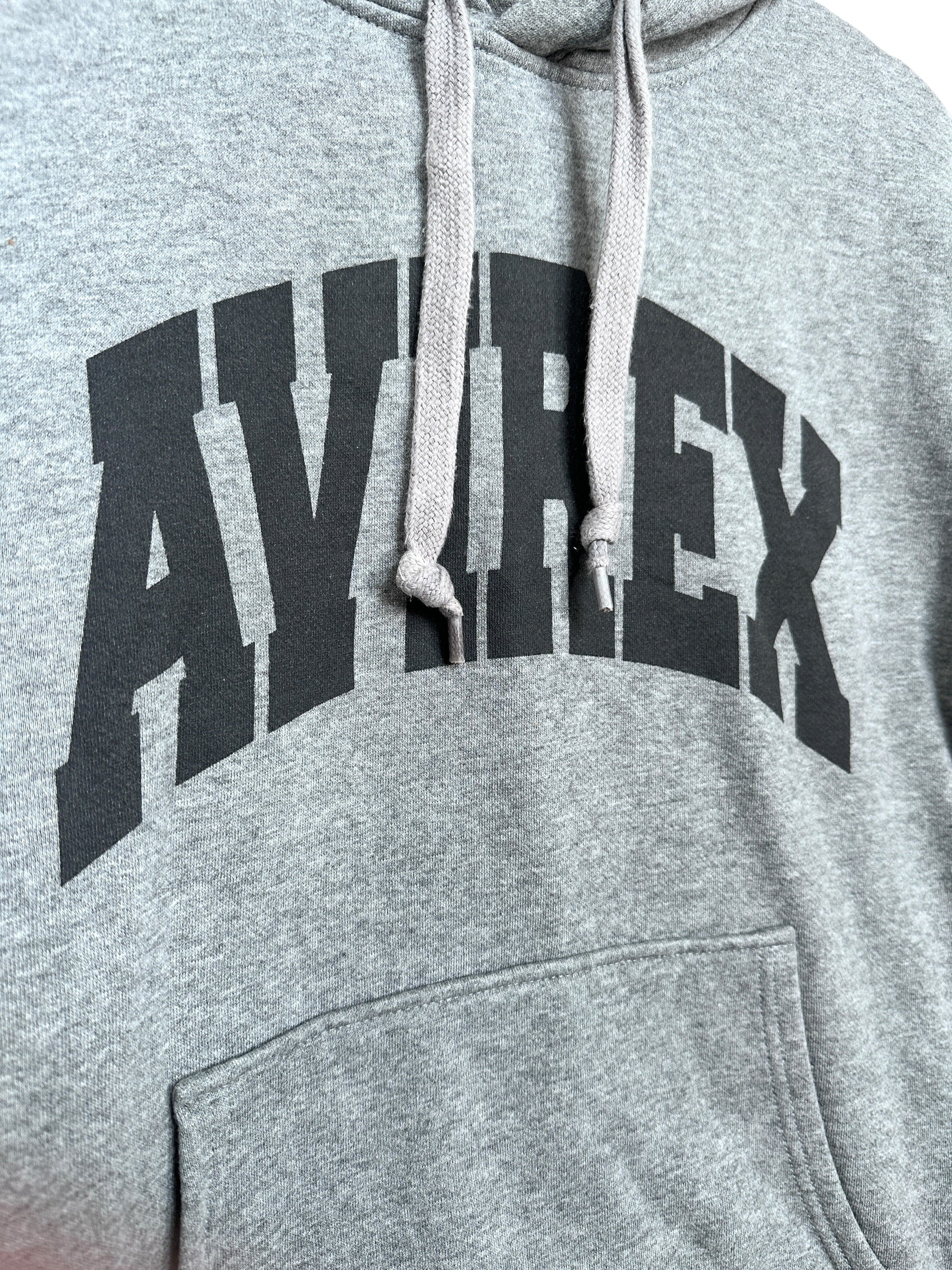 Avirex Vintage Spellout Grey Hoodie