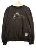Evisu Kuro Vintage Ripped Logo Black Jumper