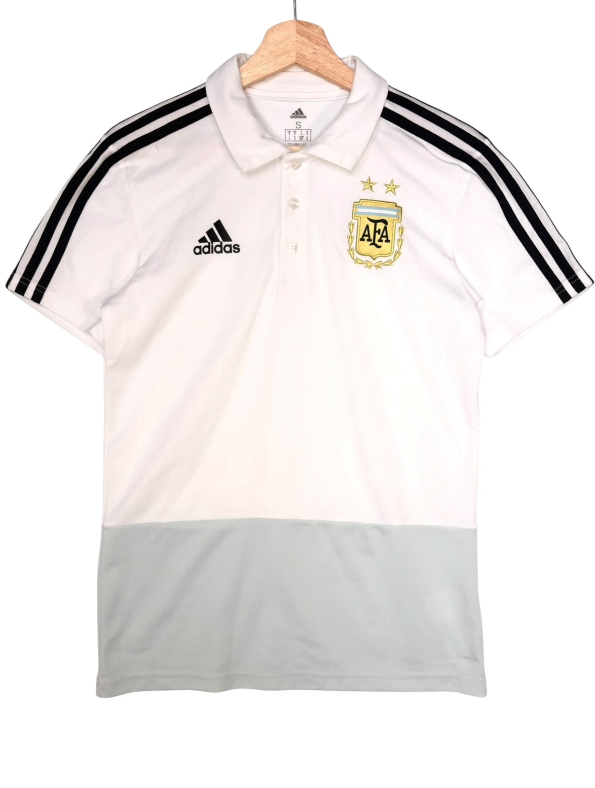 Adidas Vintage Argentina White Polo Shirt
