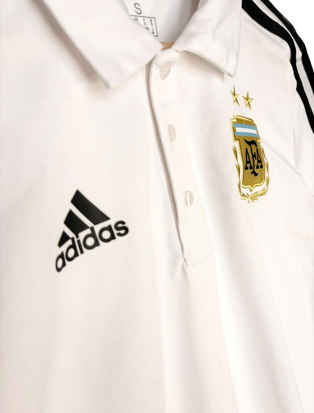 Adidas Vintage Argentina White Polo Shirt