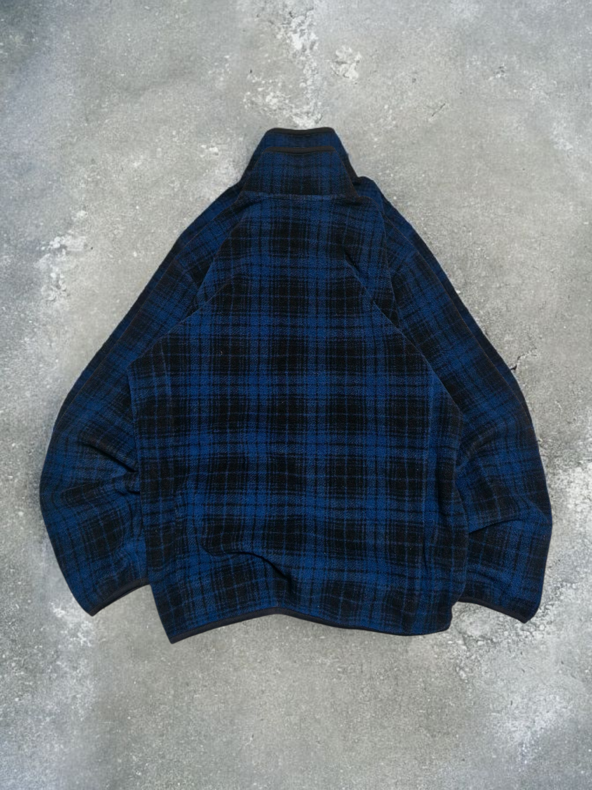 Uniqlo Japanese Exclusive Blue Plaid Fleece Jacket