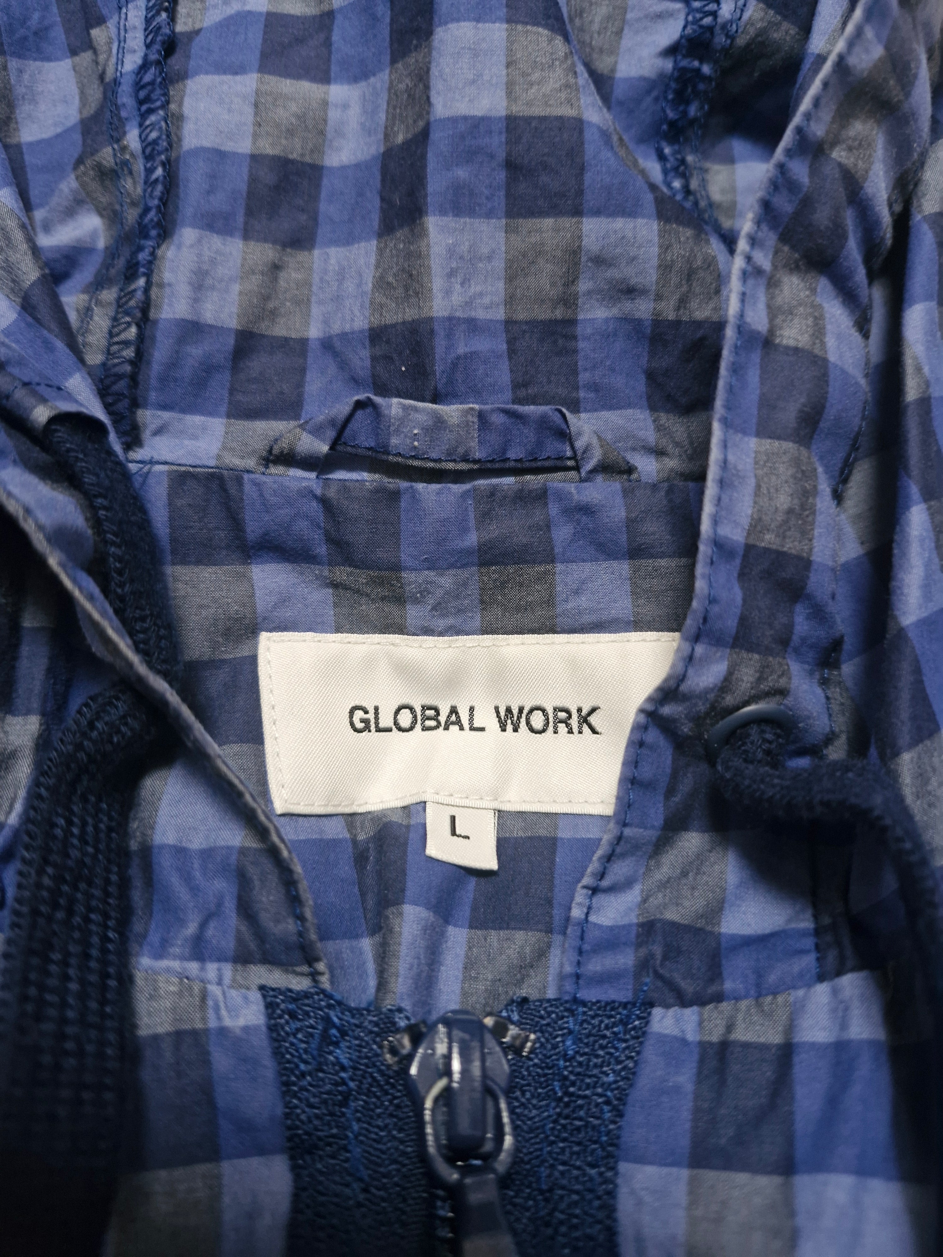 Vintage Japanese Blue Plaid Technical Windbreaker Jacket