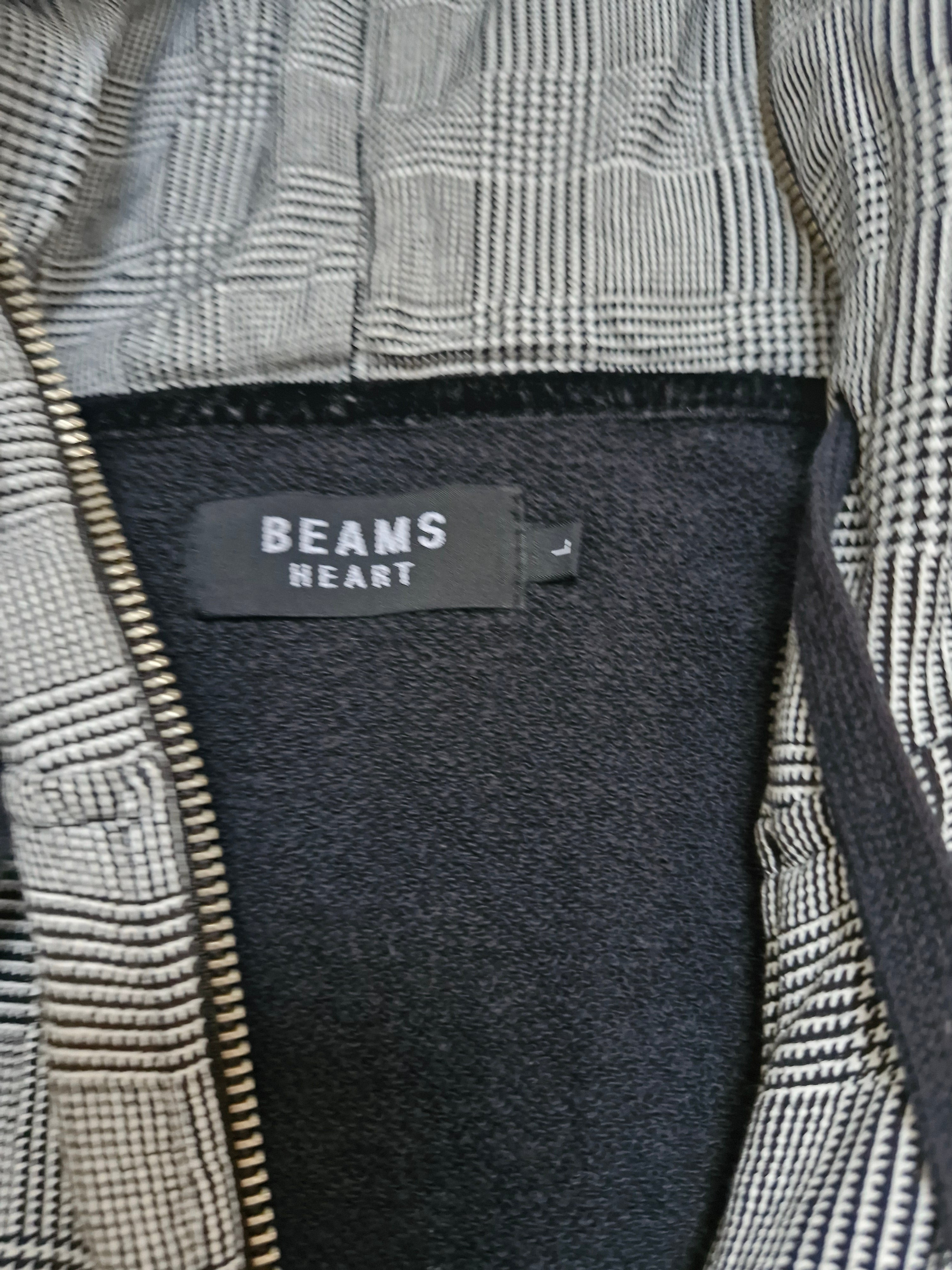 Vintage Beams Japanese Exclusive Plaid Grey Ninja Double Zip Up Hoodie