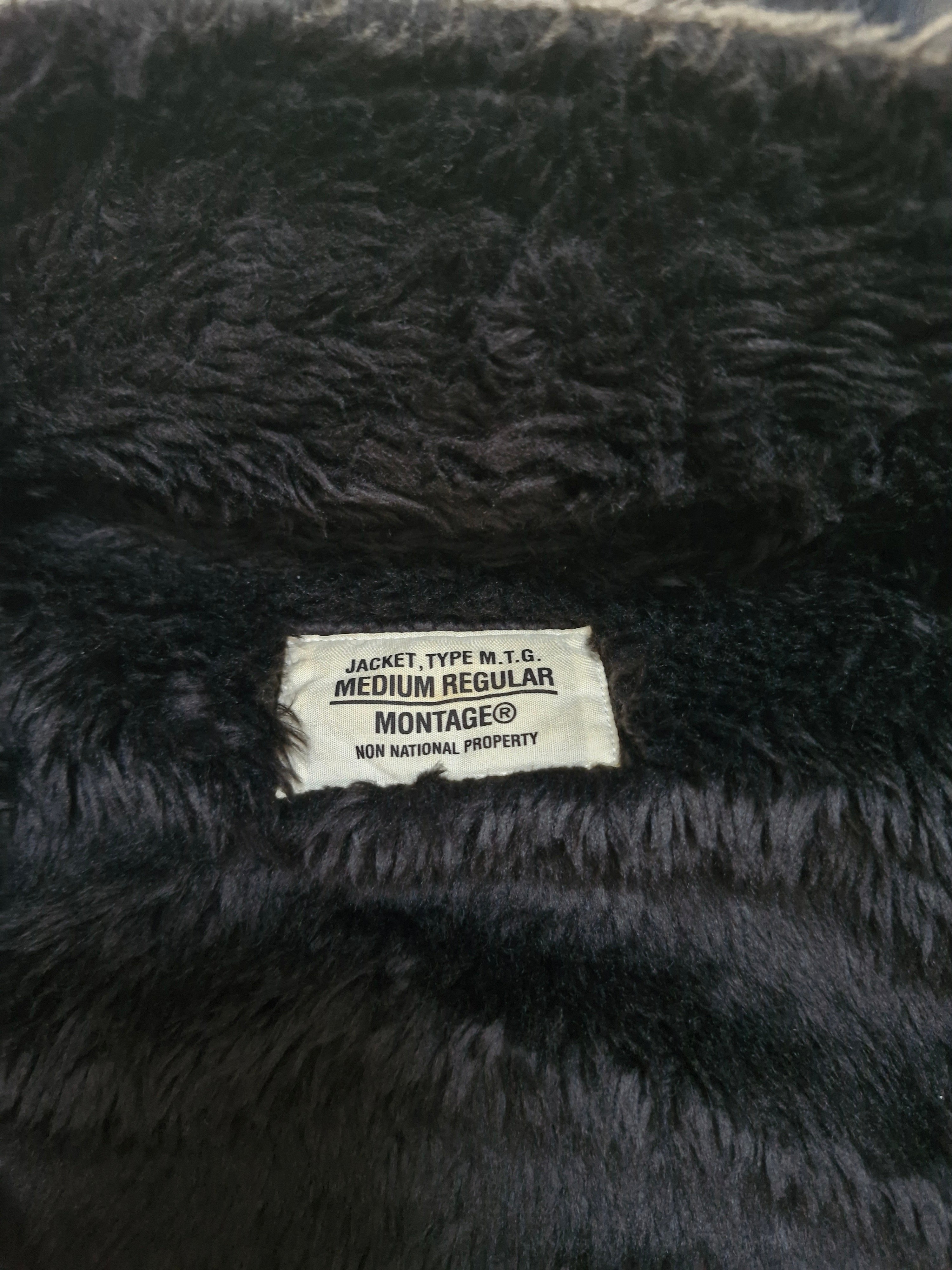 Vintage Black Fireman Metal Clasp Fur Lined Technical Quilted Bomber Jacket