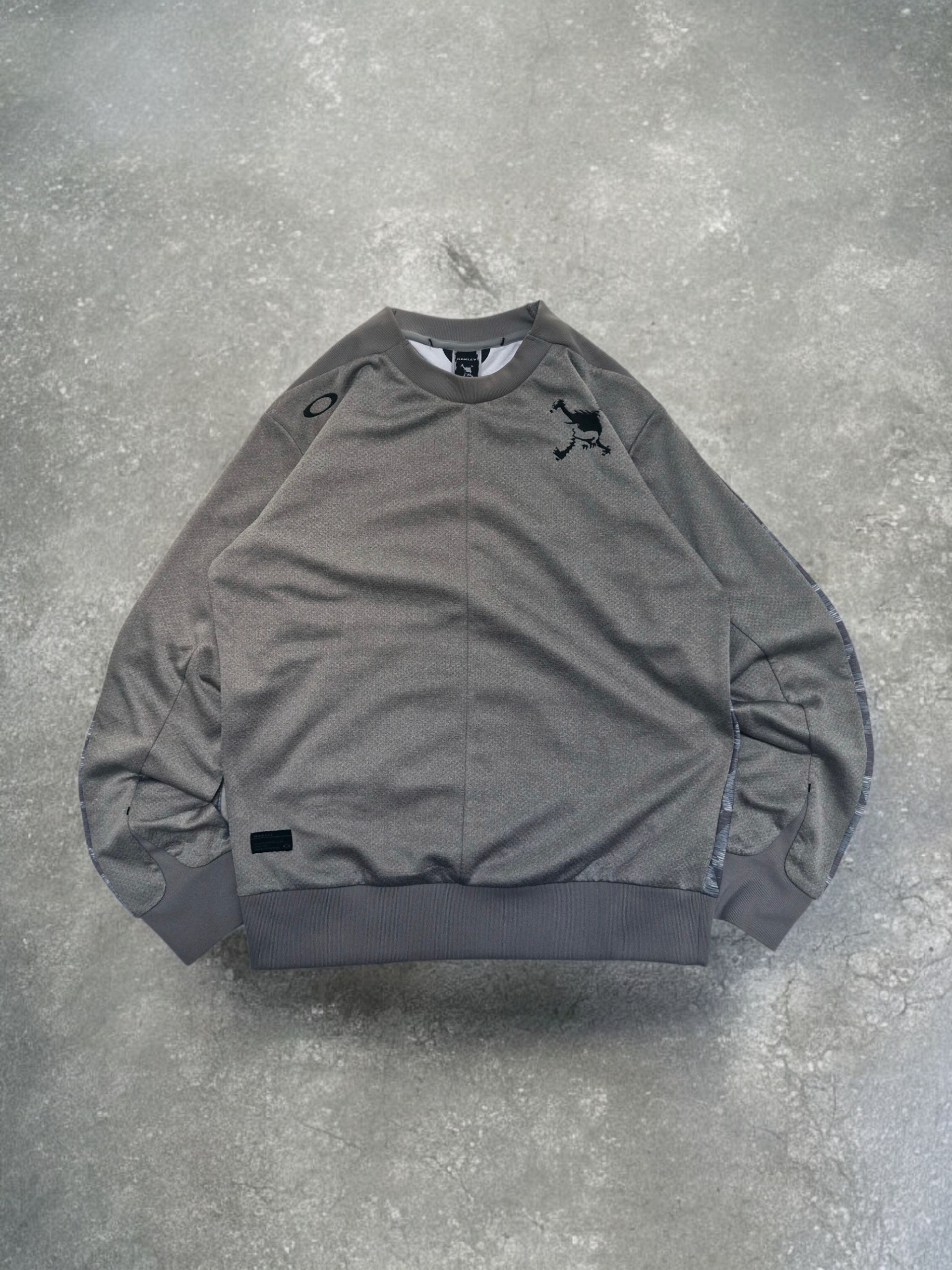 Oakley Vintage Embroided Logo Grey Patterned Jumper