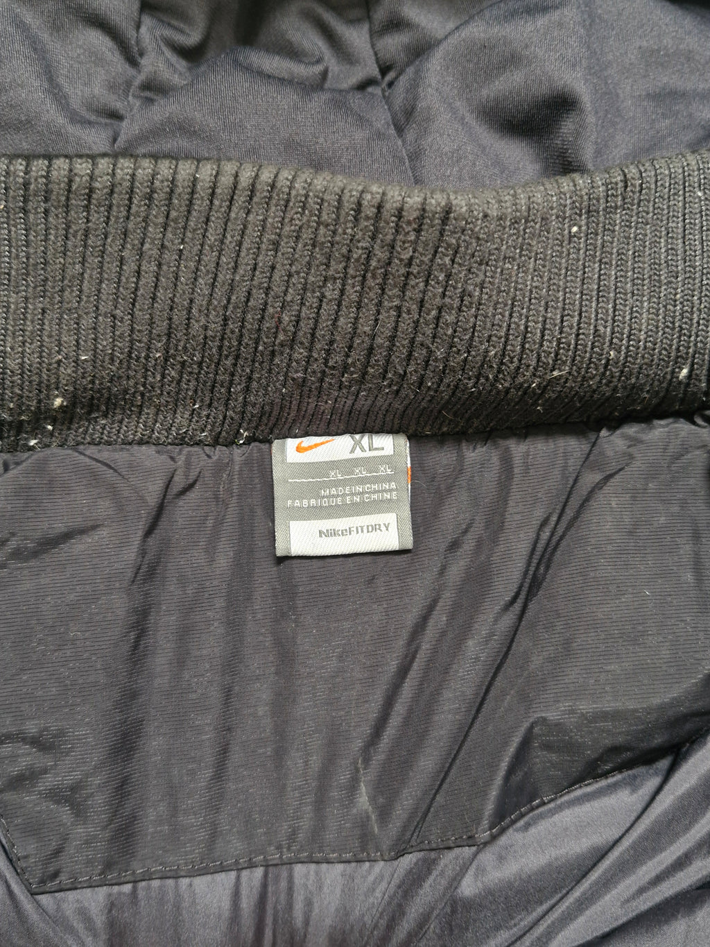Nike Vintage Y2K Black Double Layered Insulated Technical Puffer Coat