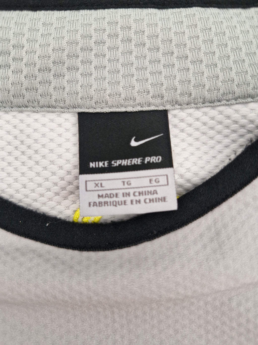 Nike Sphere Pro x T90 Early 2000's Grey & Yellow Technical Pullover Jumper