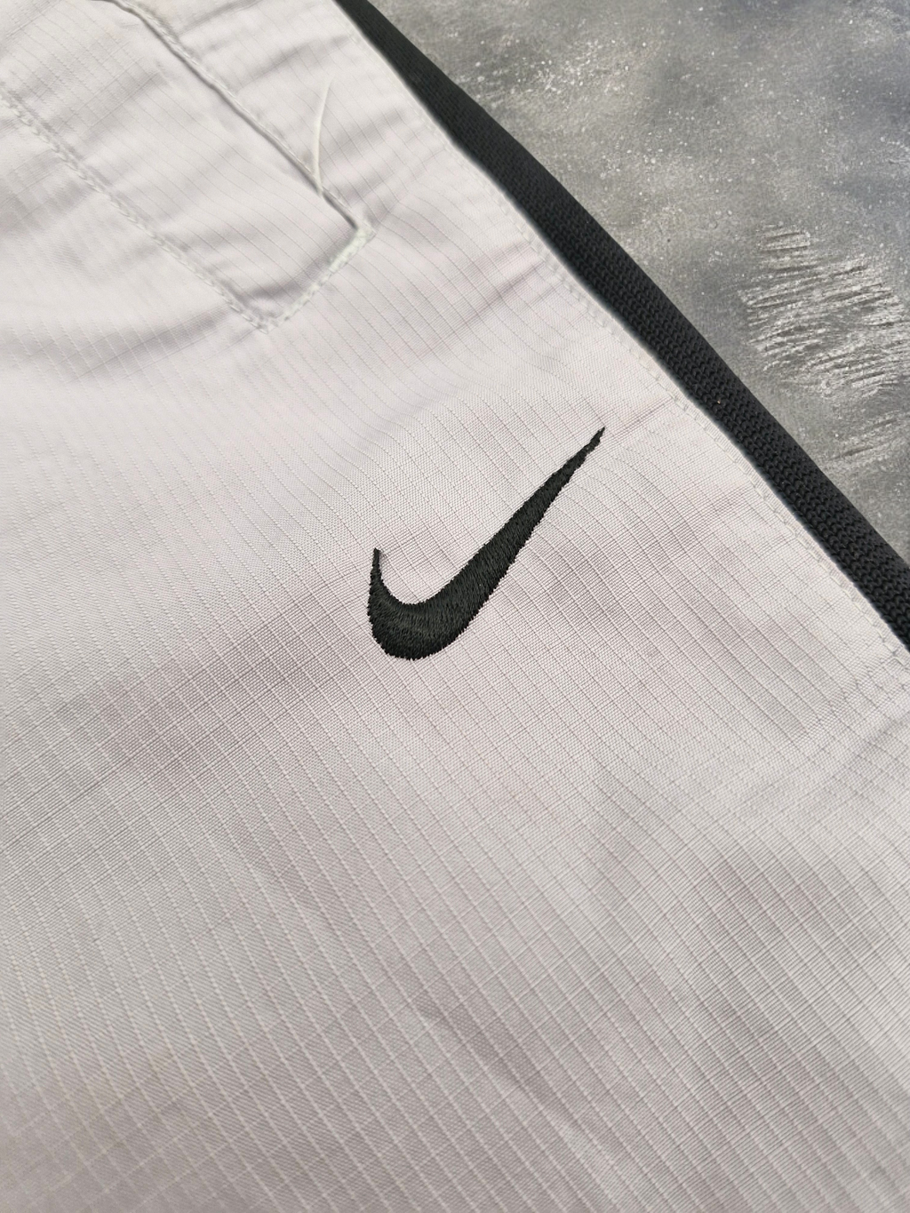 Nike Vintage Y2K Grey & Black Stripe Track Pants