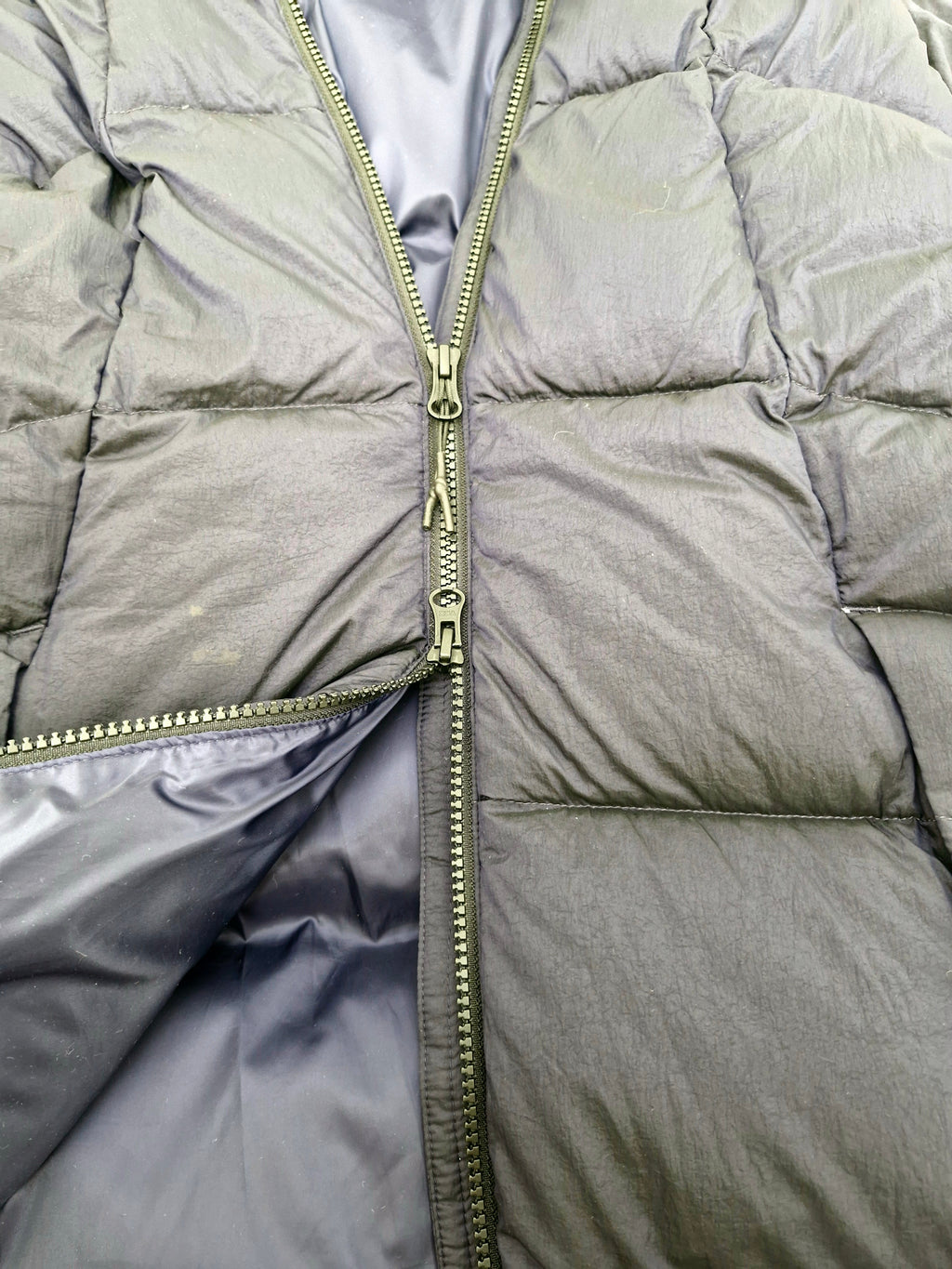 Oakley Vintage Navy Panelled Technical Puffer Coat