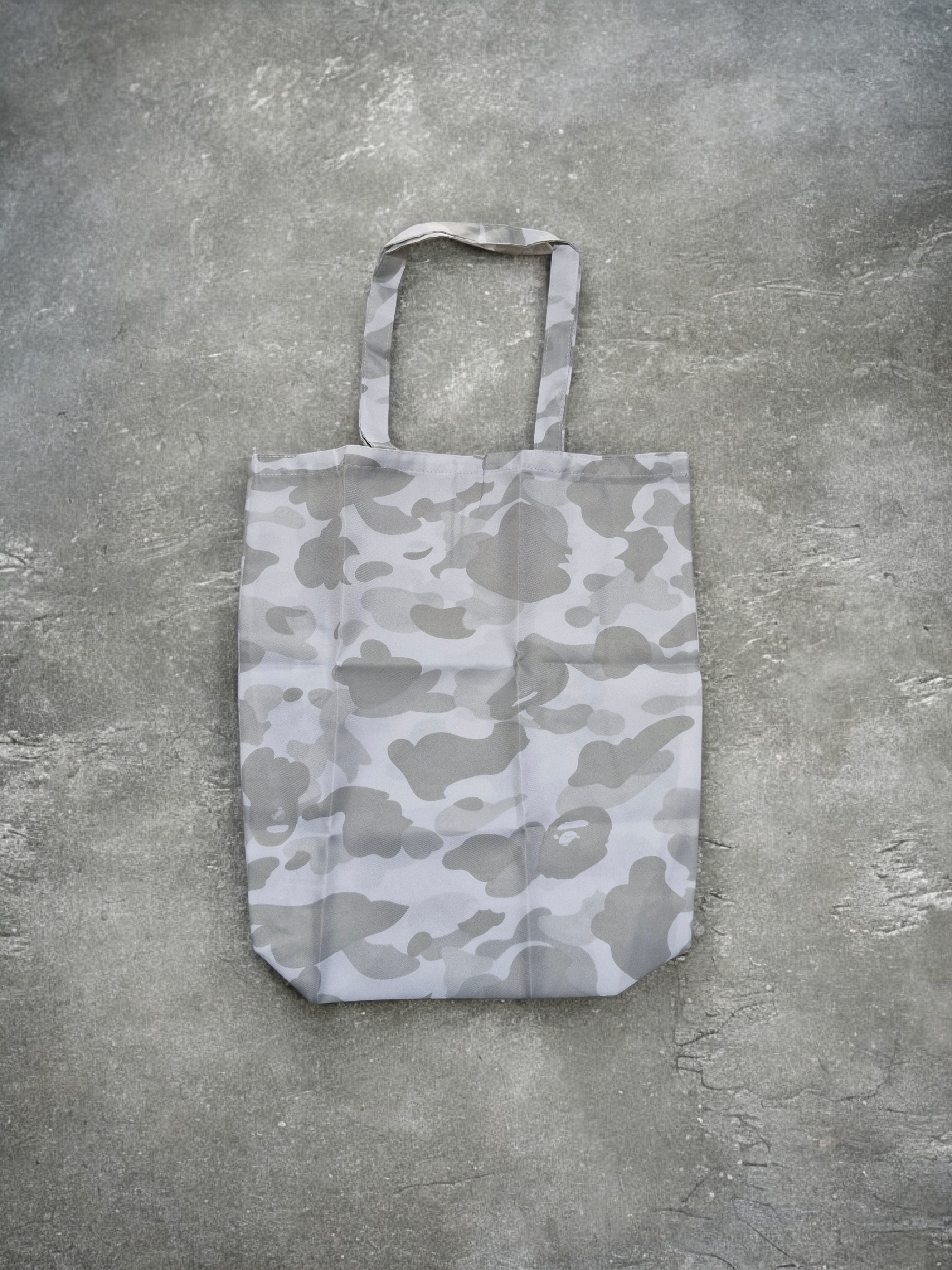 BAPE Vintage White & Grey Camo Print Tote Bag