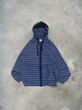 Vintage Japanese Blue Plaid Technical Windbreaker Jacket