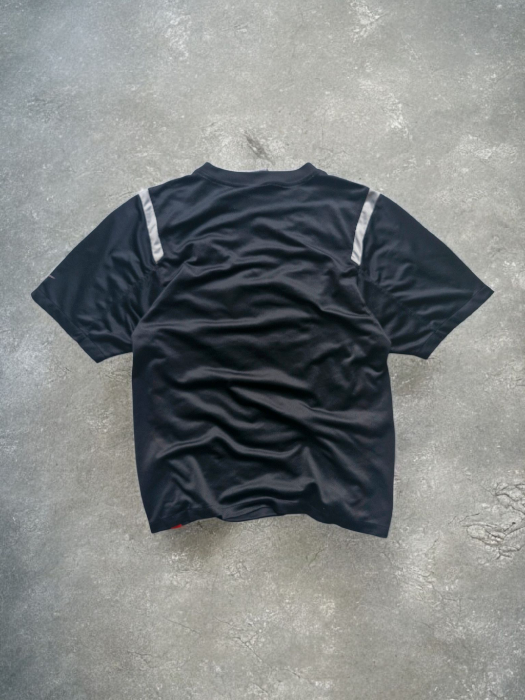 Nike T90 Panelled Black, Grey & Red Tee