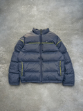 Nike Vintage Y2K Grey & Yellow Reversible Trim Lined Puffer Coat