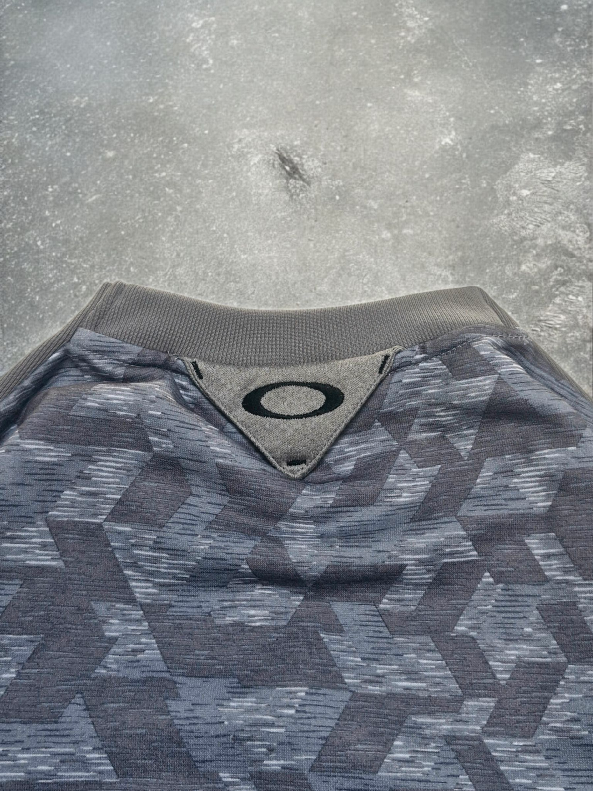 Oakley Vintage Embroided Logo Grey Patterned Jumper