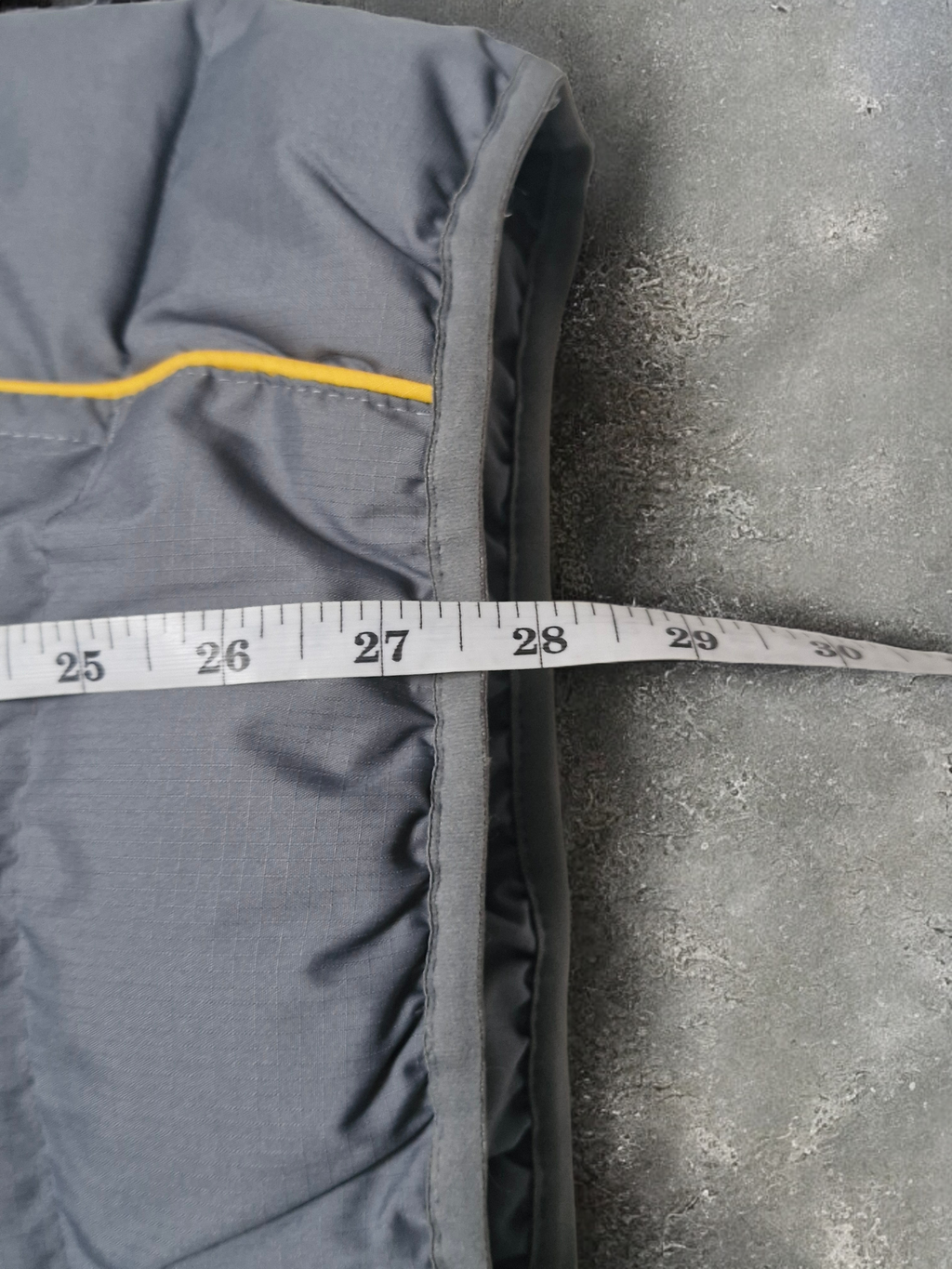 Adidas Vintage Y2K Grey & Yellow Trim Lined Technical Puffer Coat