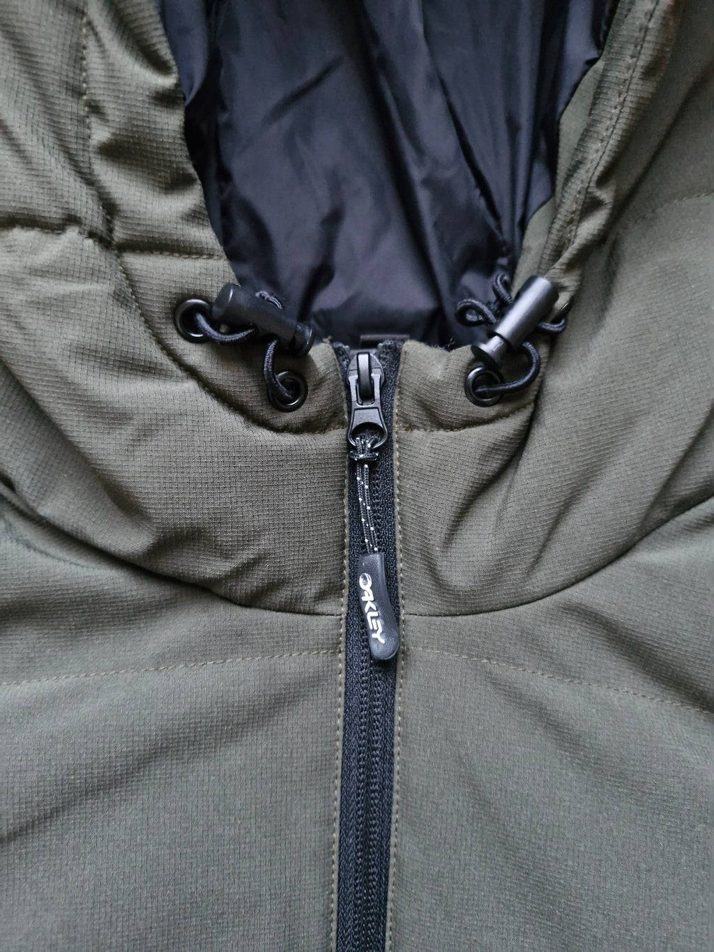 Oakley Green & Black Puffer Coat