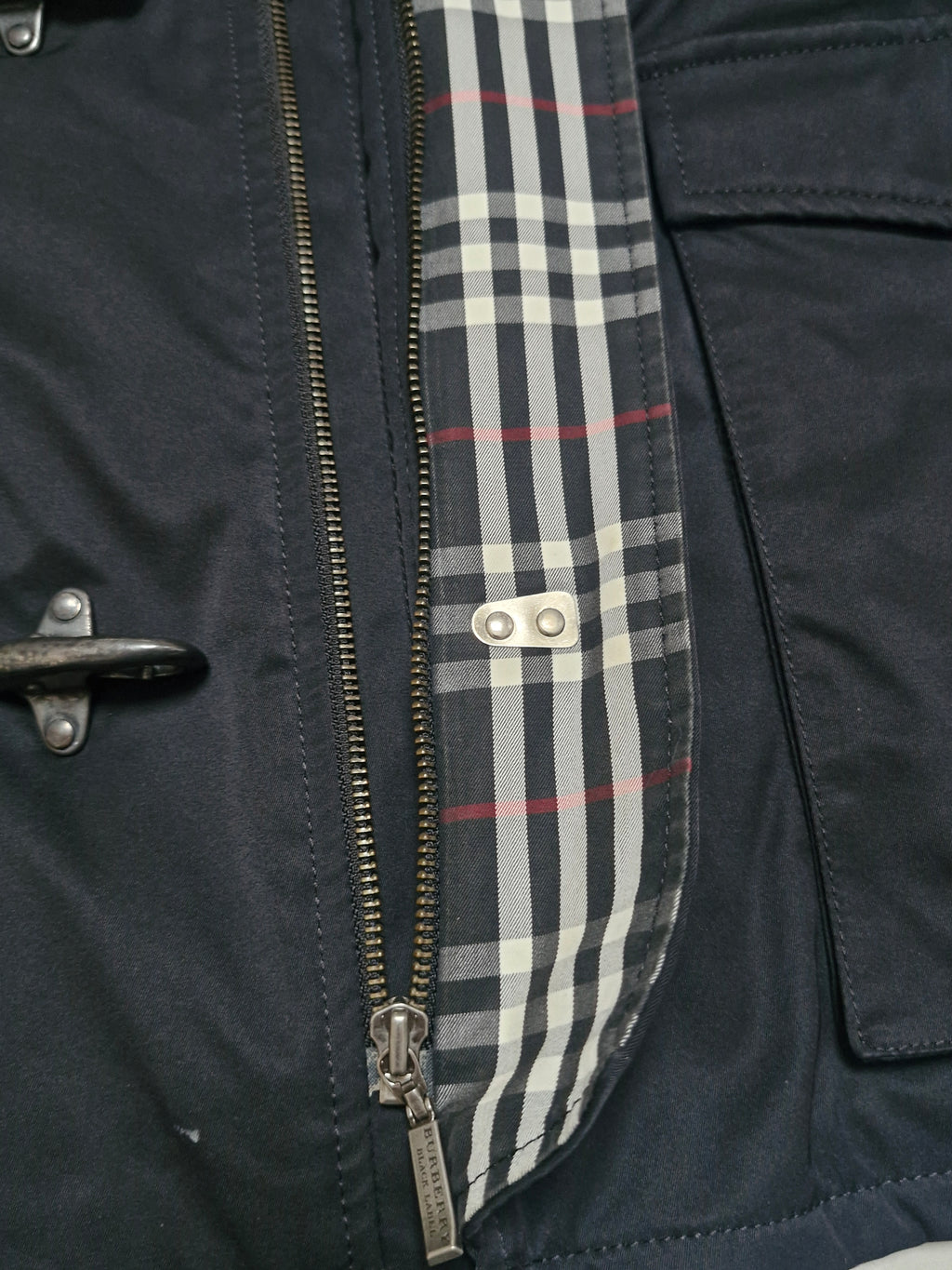 Burberry Vintage Japanese Black Label Fireman Clasp Black Technical Jacket
