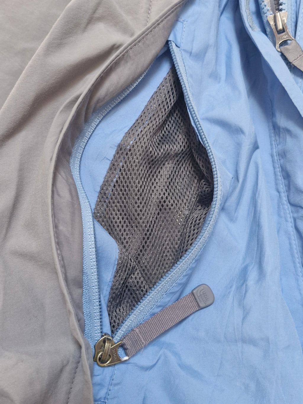North Face Goretex Blue & Grey Panelled Technical Ski Coat