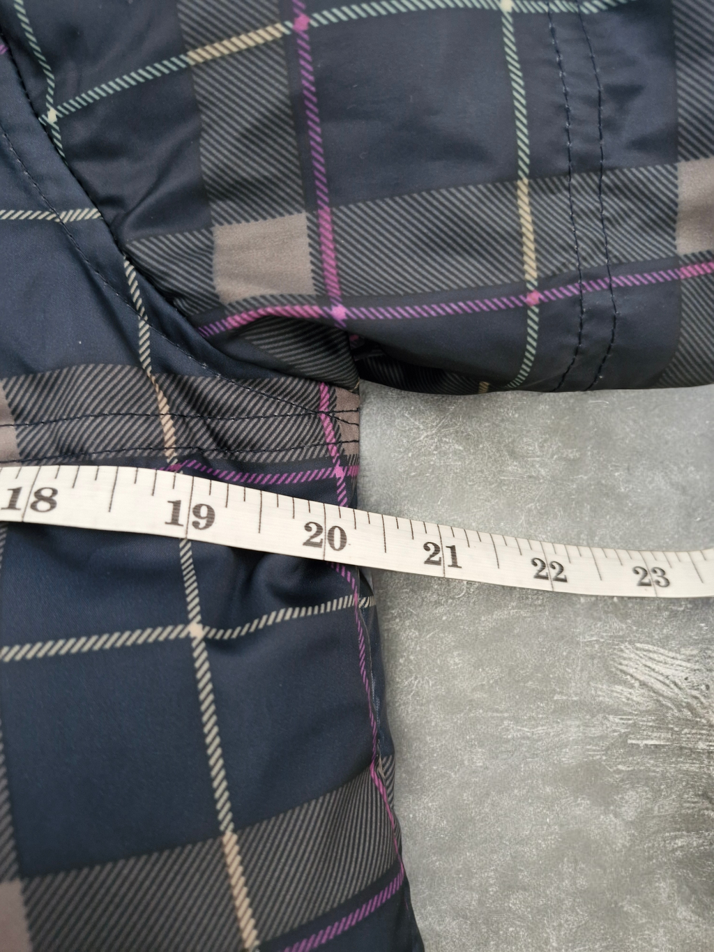 Japanese Plaid Fur Puffer Coat | Y2K