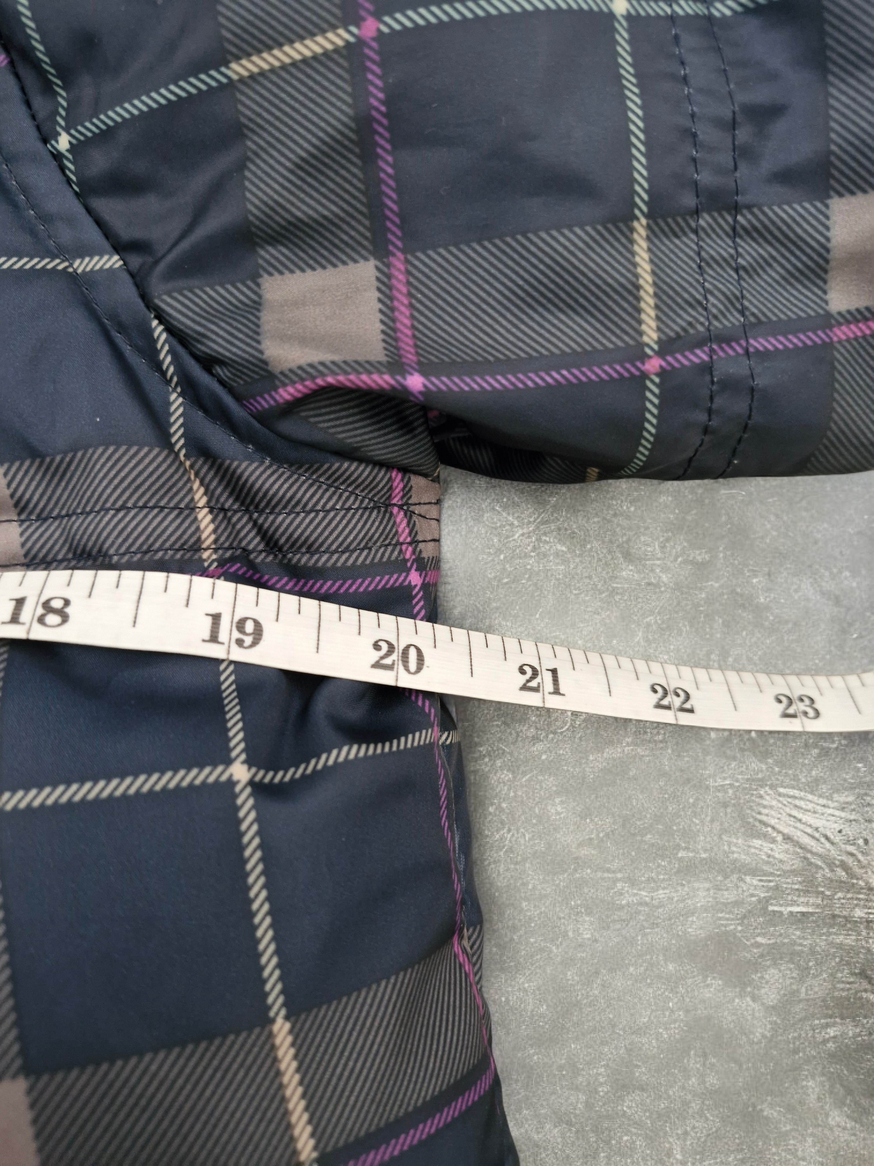 Japanese Plaid Fur Puffer Coat | Y2K