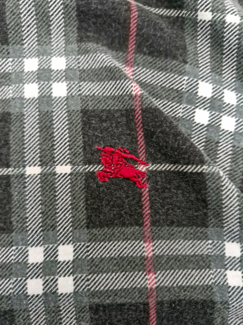 Burberry Vintage Blue Label Grey & Red Plaid T Shirt