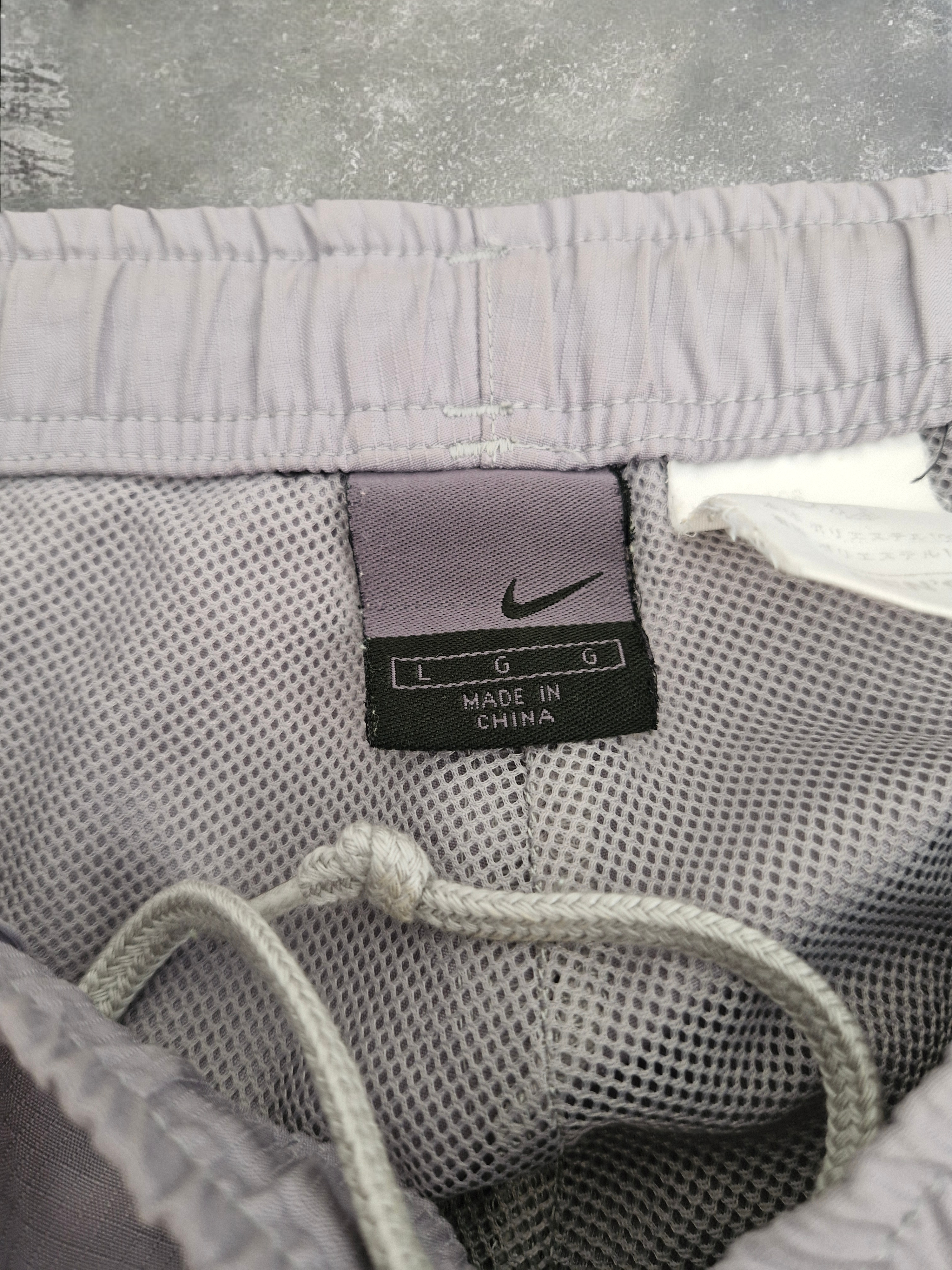 Nike Vintage Y2K Grey & Black Stripe Track Pants