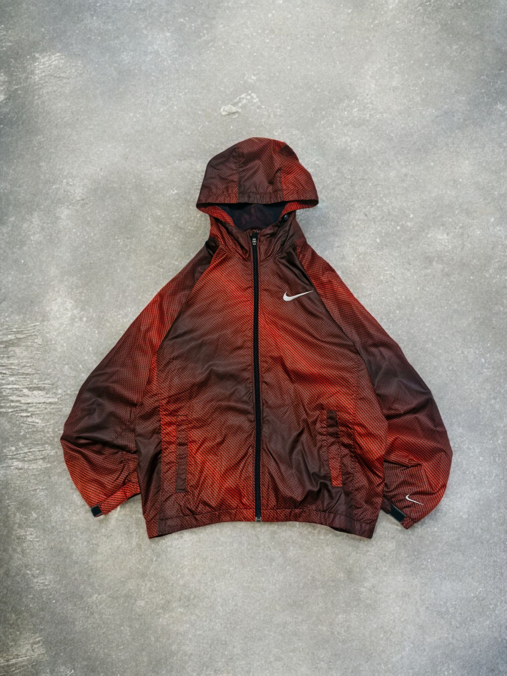 Nike Thermal Orange & Black Patterned Technical Jacket