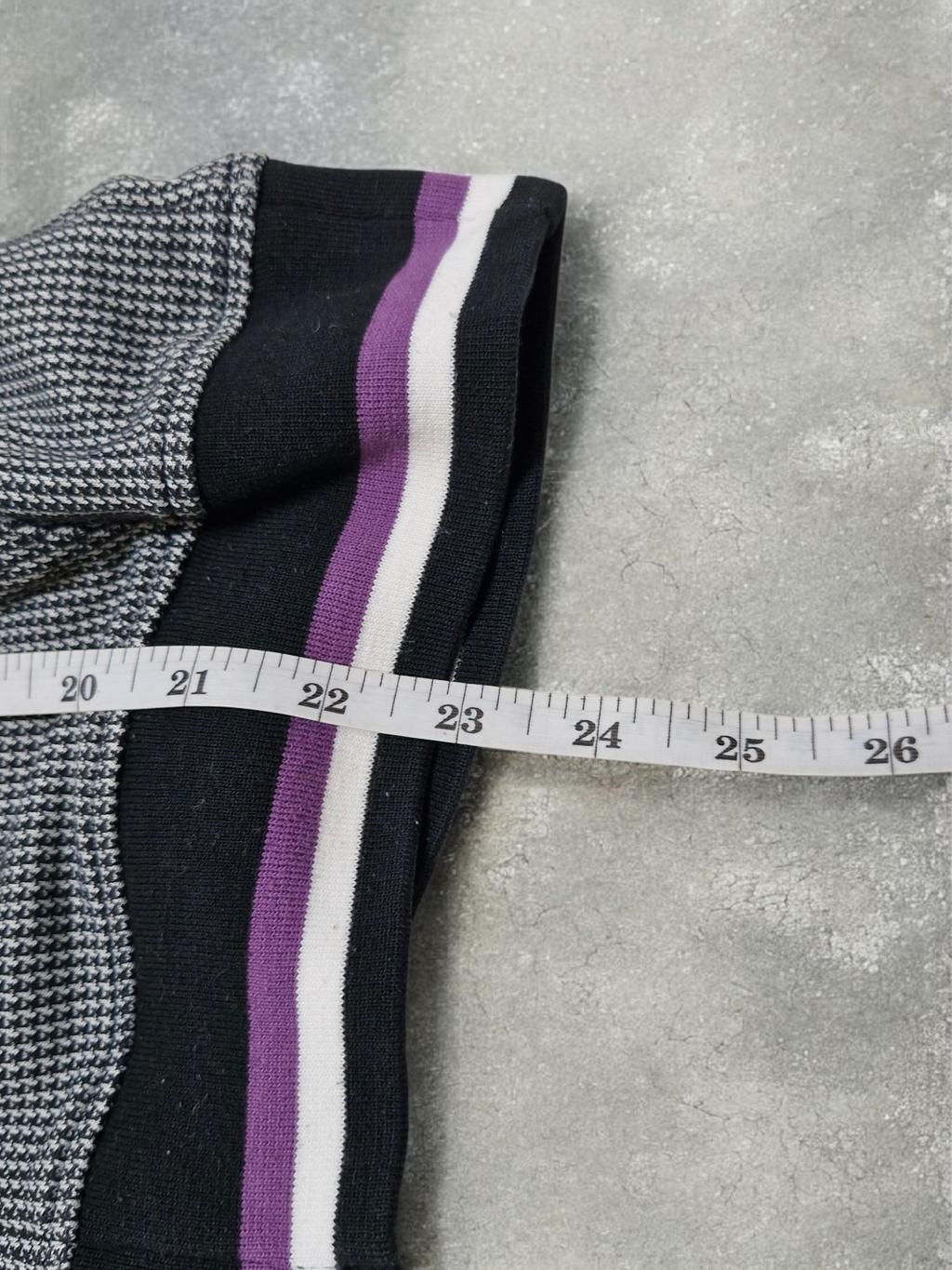 Admiral Vintage Archival Plaid Grey & Purple Zip Up Hoodie