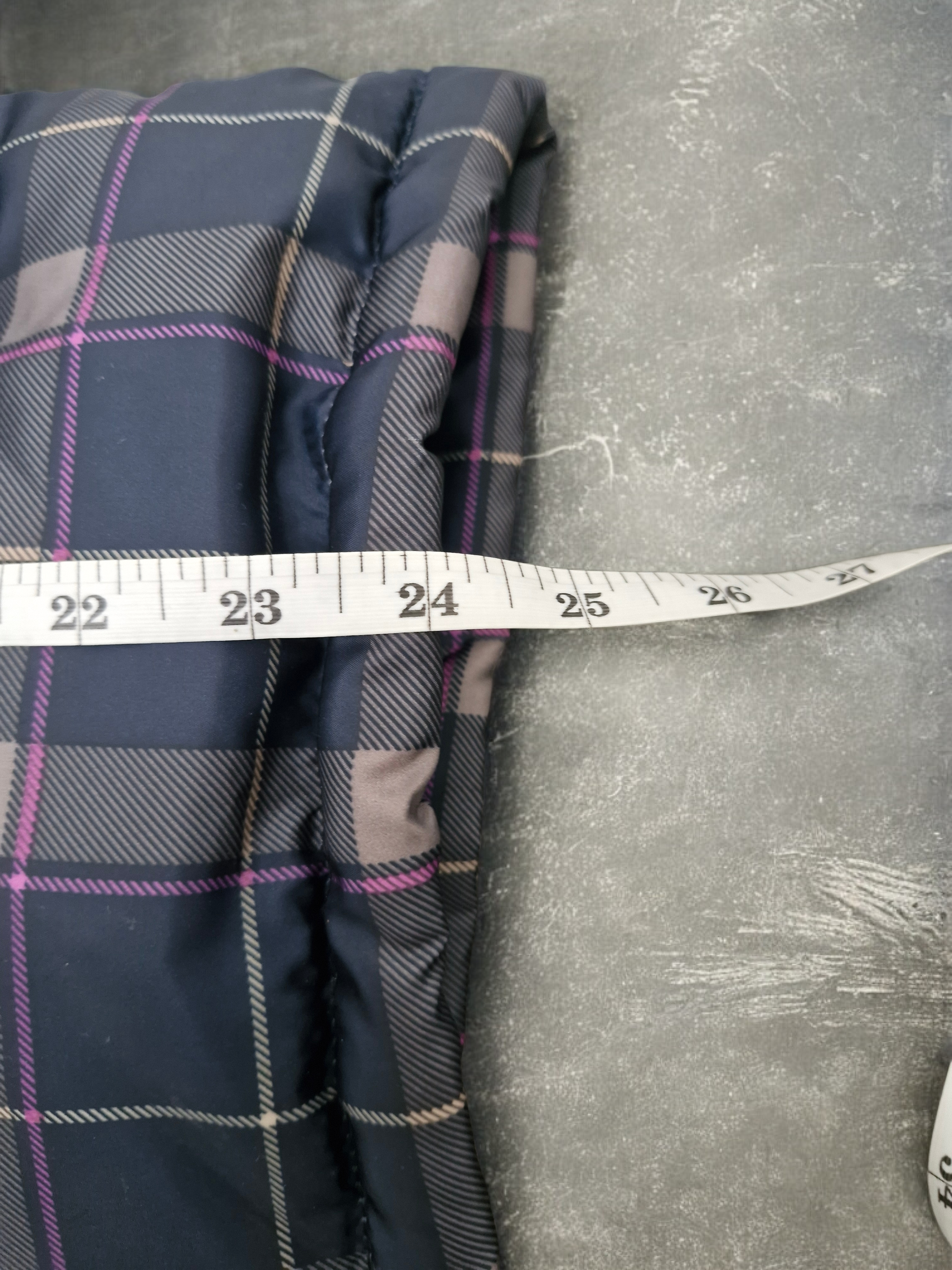 Japanese Plaid Fur Puffer Coat | Y2K