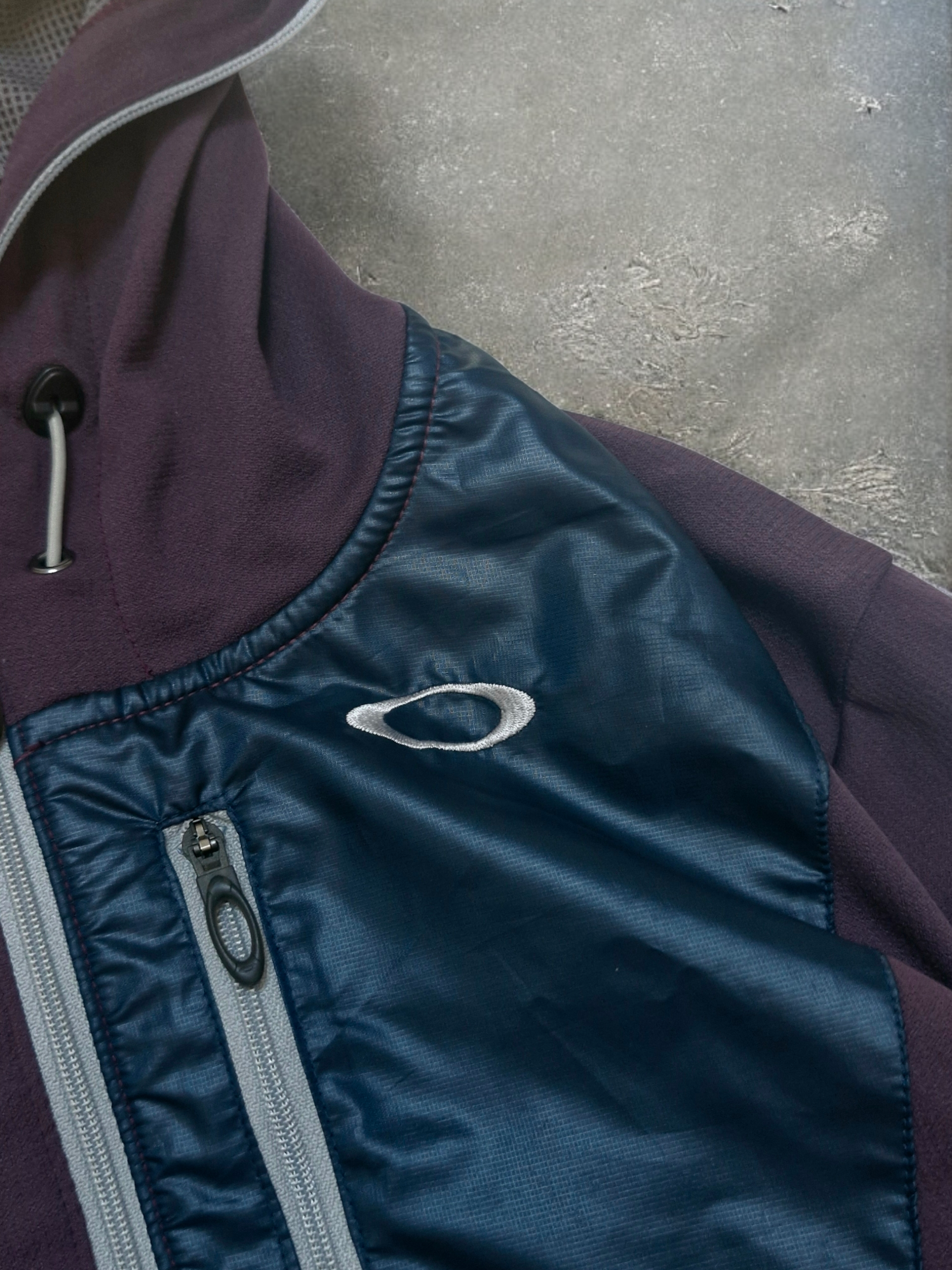 Oakley Vintage Burgundy & Black Ninja Full Zip Hoodie