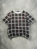 Burberry Vintage Blue Label Grey & Red Plaid T Shirt