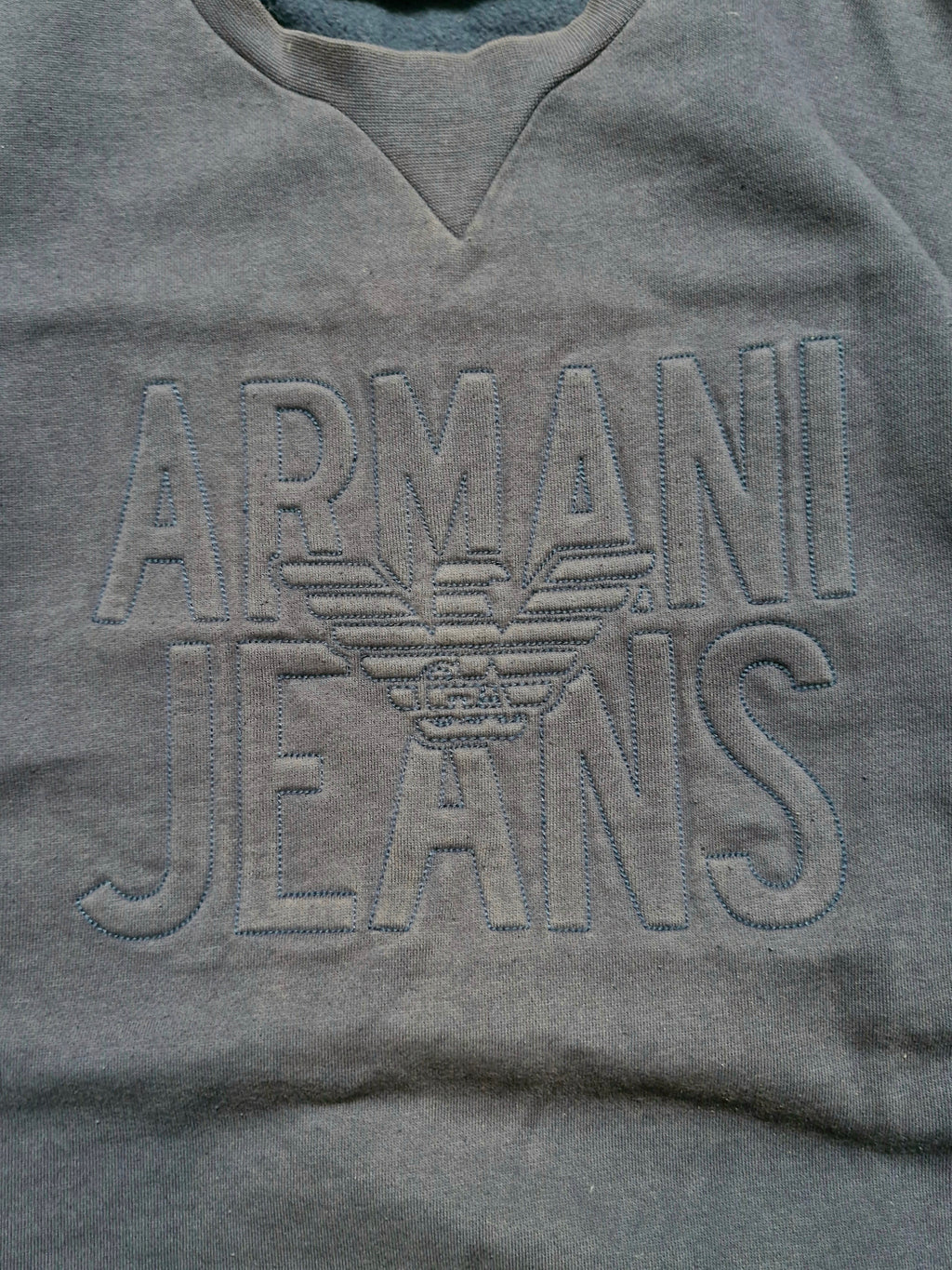 Armarni Jeans Vintage Spellout Logo Crewneck Sweathshirt