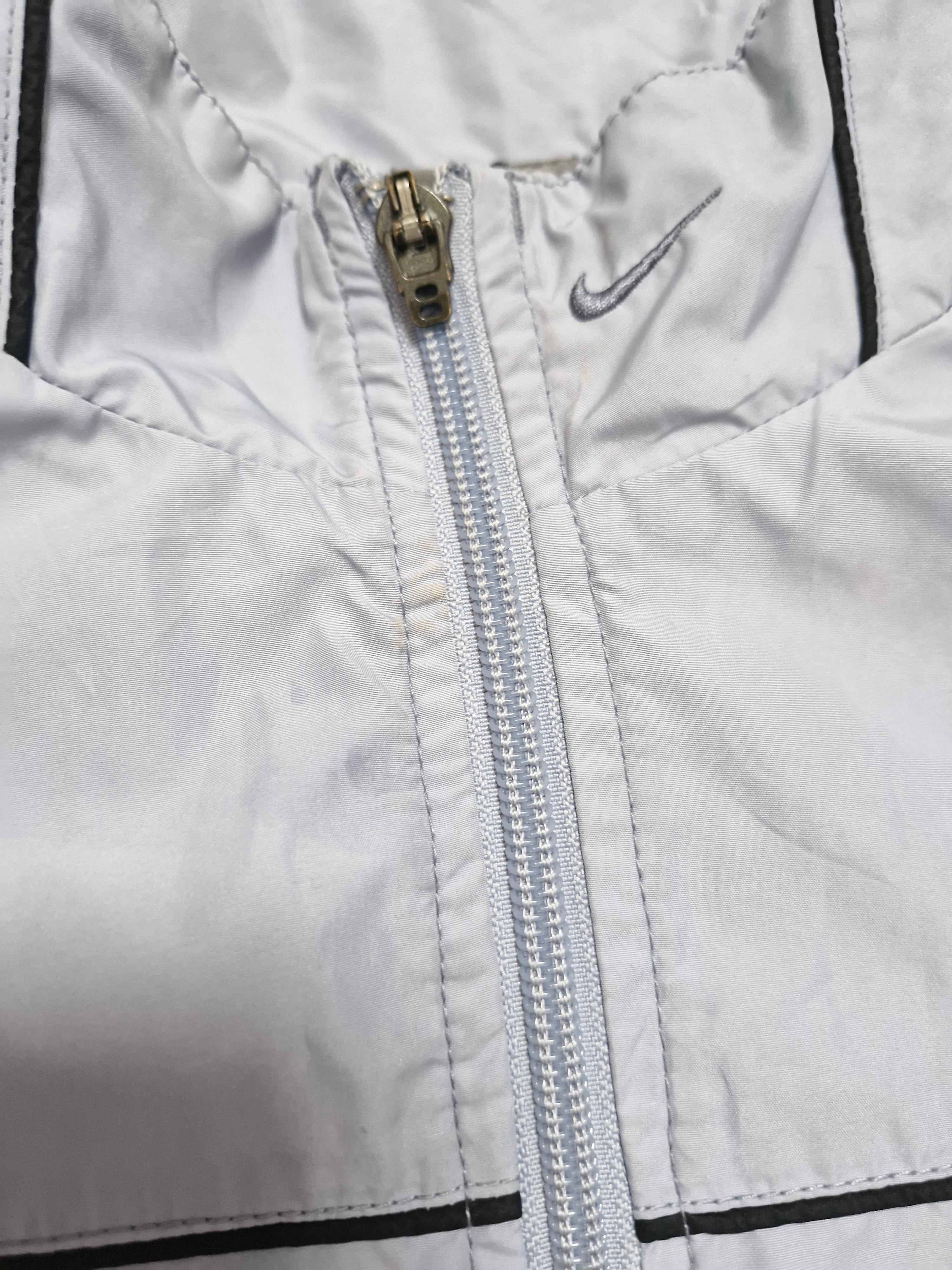 Nike Vintage Early 2000's Silver/Blue Panelled Technical Jacket