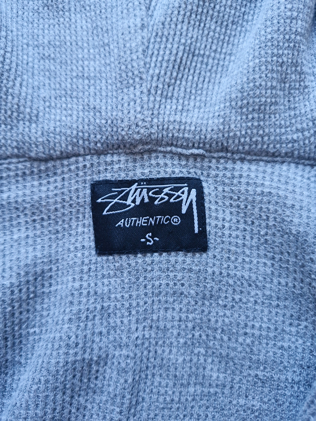 Vintage Stussy Grey Plaid Zip Hoodie | Y2K