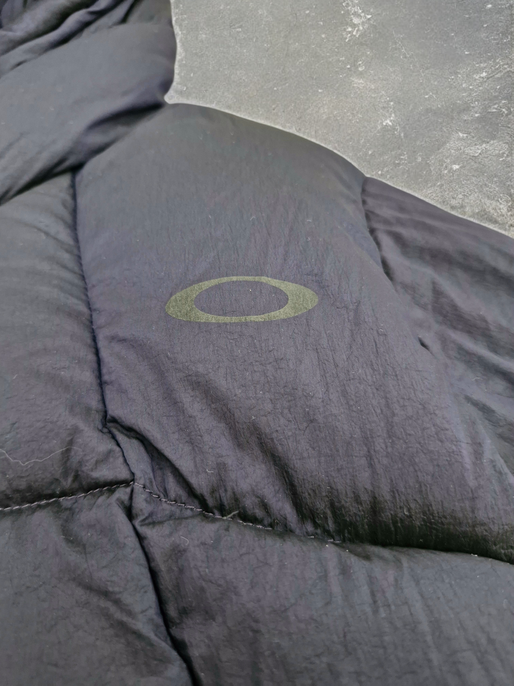 Oakley Vintage Navy Panelled Technical Puffer Coat