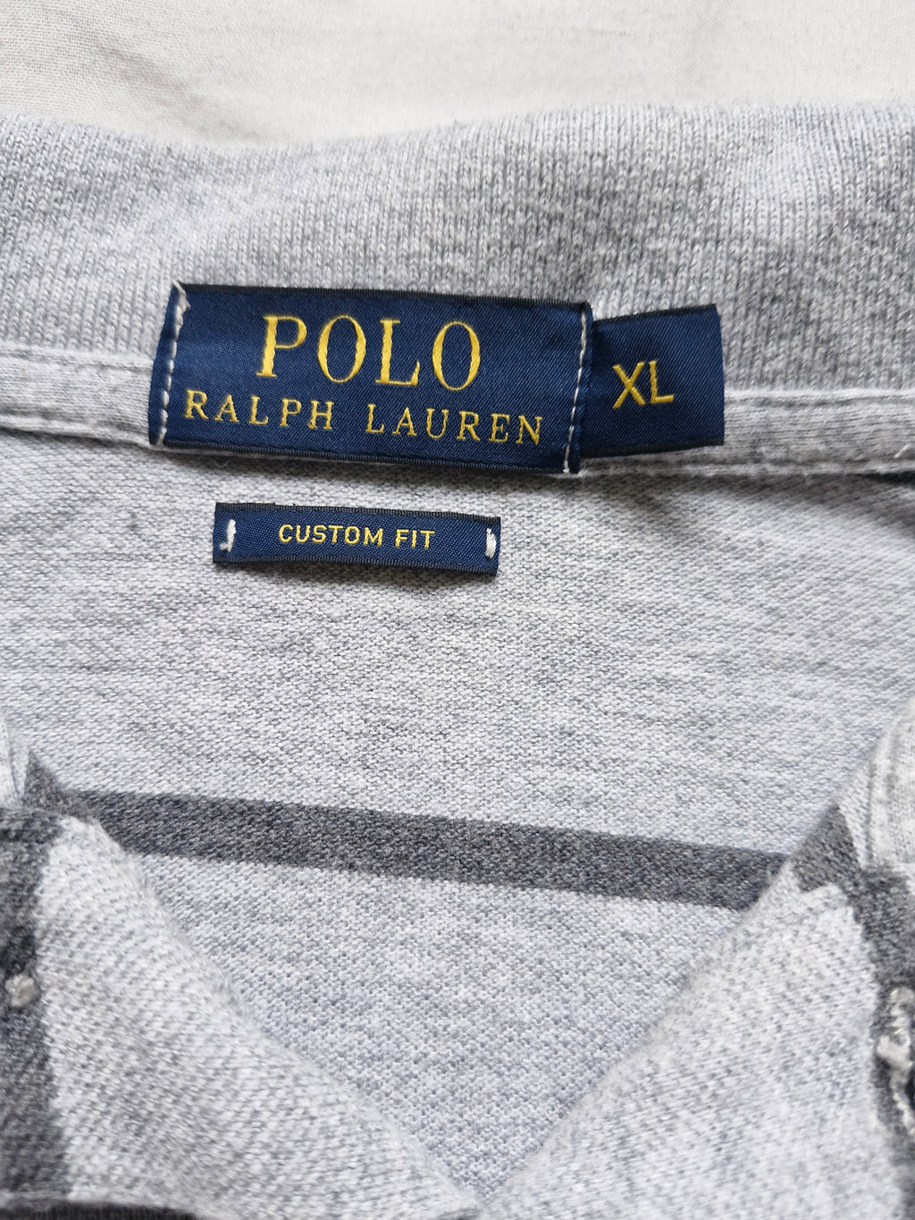 Ralph Lauren Grey Striped Polo Shirt