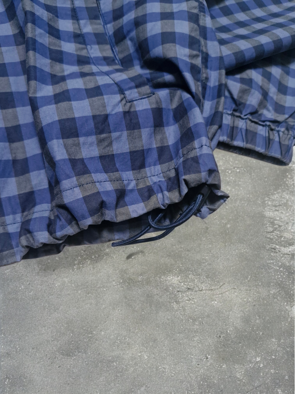Vintage Japanese Blue Plaid Technical Windbreaker Jacket