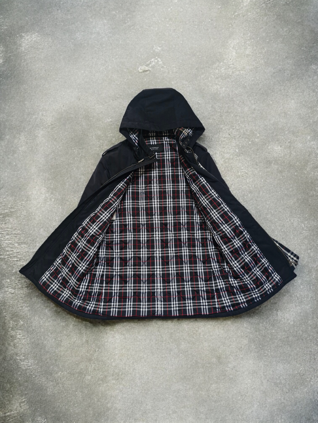 Burberry Vintage Japanese Black Label Fireman Clasp Black Technical Jacket