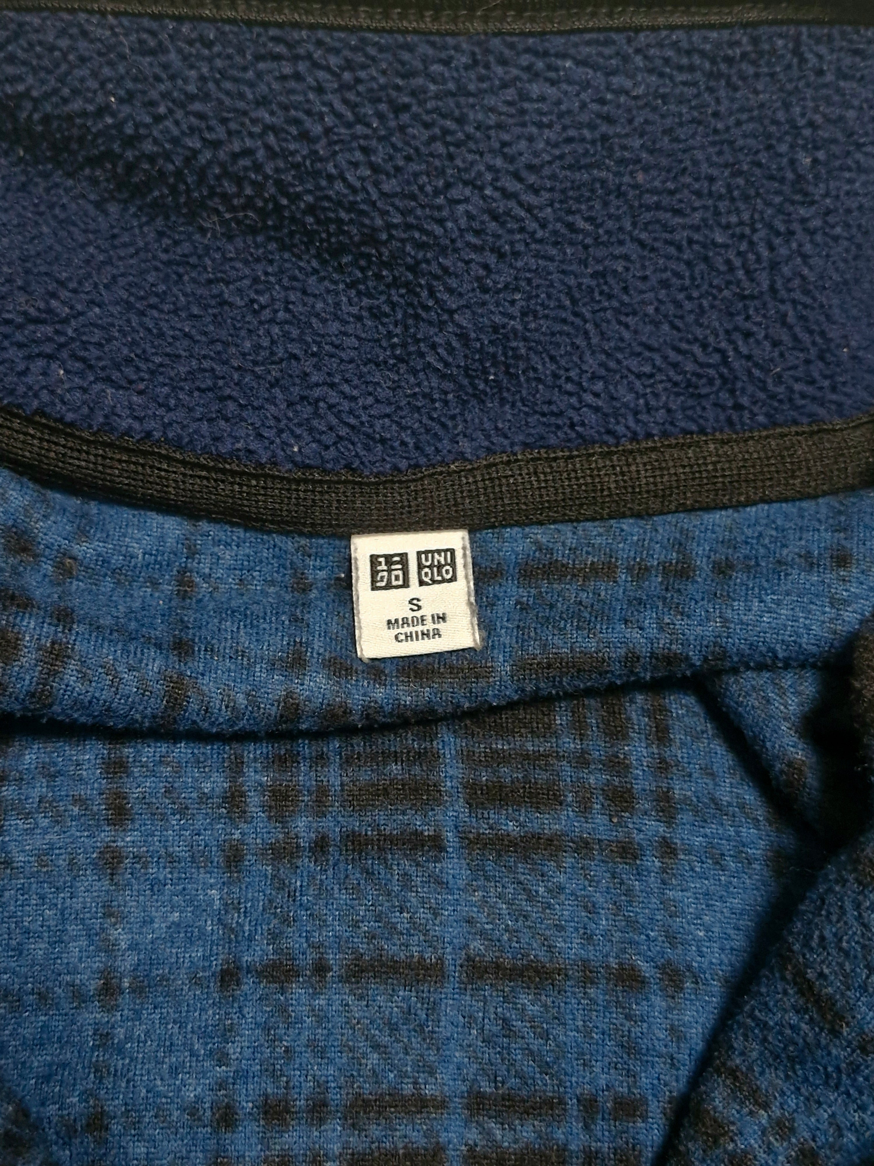 Uniqlo Japanese Exclusive Blue Plaid Fleece Jacket